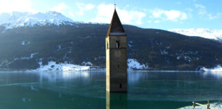 Alto Adige, il campanile sommerso di Resia resia alto adige